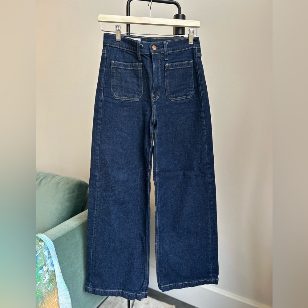 GAP High Rise Stride Jeans in Dark Blue - Picture 1 of 3
